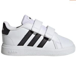 Adidas Kids White and Black Sneakers